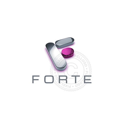 Letter F 3D Logo - Metal F Logo