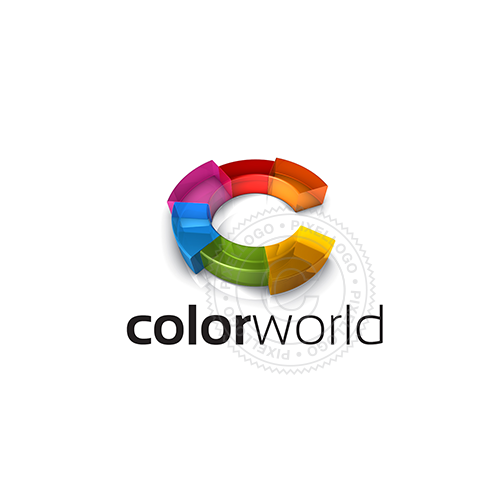 Color 3D Printer logo design