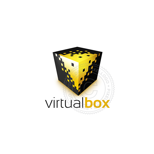 Pixel Game Logo - Black 3D Box logo | Pixellogo