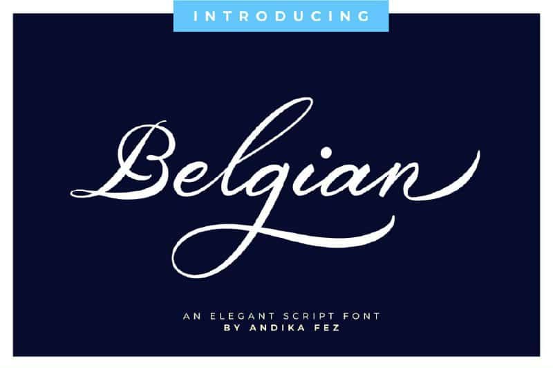 Belgian Signature Free font - Pixellogo
