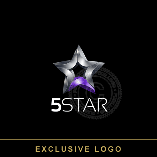5 Star 3D logo - Pixellogo