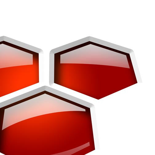Red Hexagon Glass - Pixellogo