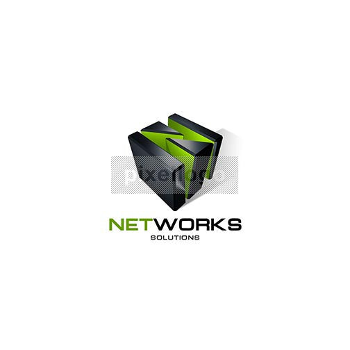 Networks Solutions 3D - Pixellogo