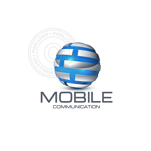 Communication Globe Logo - Pixellogo