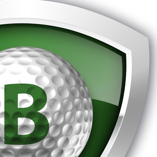 Golf Ball 3D Shield - Pixellogo