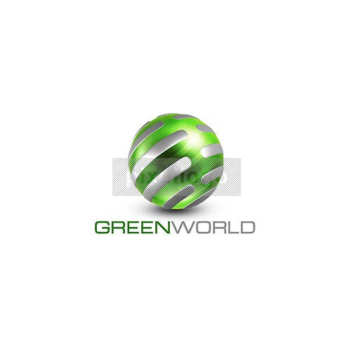 Green World 3D Green Globe - Pixellogo