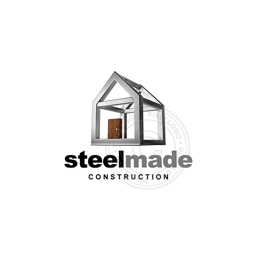 Steel Construction 3D House - Pixellogo