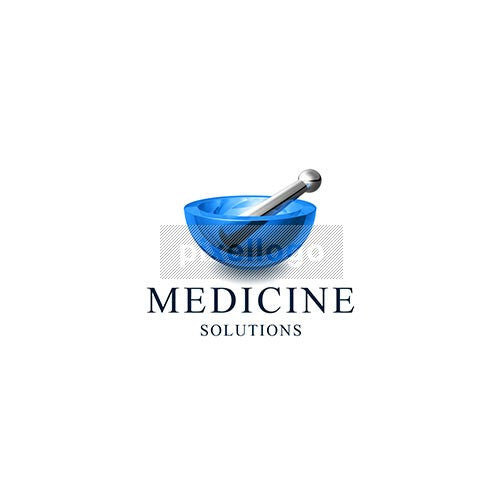 Medicine 3D Mortar And Pestles - Pixellogo