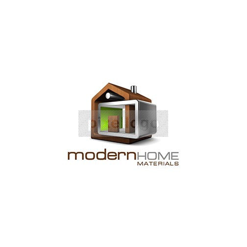 Modern home 3D logo - Modular 3D logo maker - Pixellogo