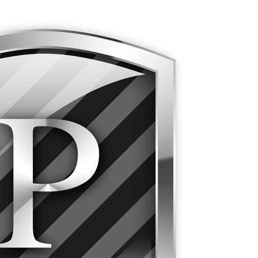 Letter "P" Shield 3D - Pixellogo