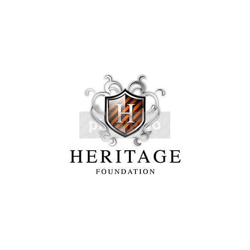 Heritage Letter "H" Shield 3D - Pixellogo