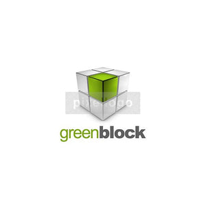 Green Blocks 3D - Pixellogo