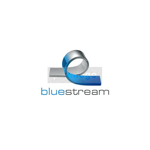 Blue Metal Stream - Pixellogo
