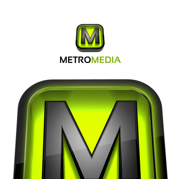 High Tech M 3D Logo - Electric green 3D M Logo Design