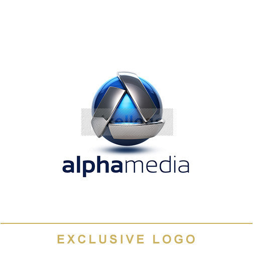 Blue Sphere Alpha Media - Pixellogo