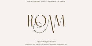 Roam free font - Pixellogo
