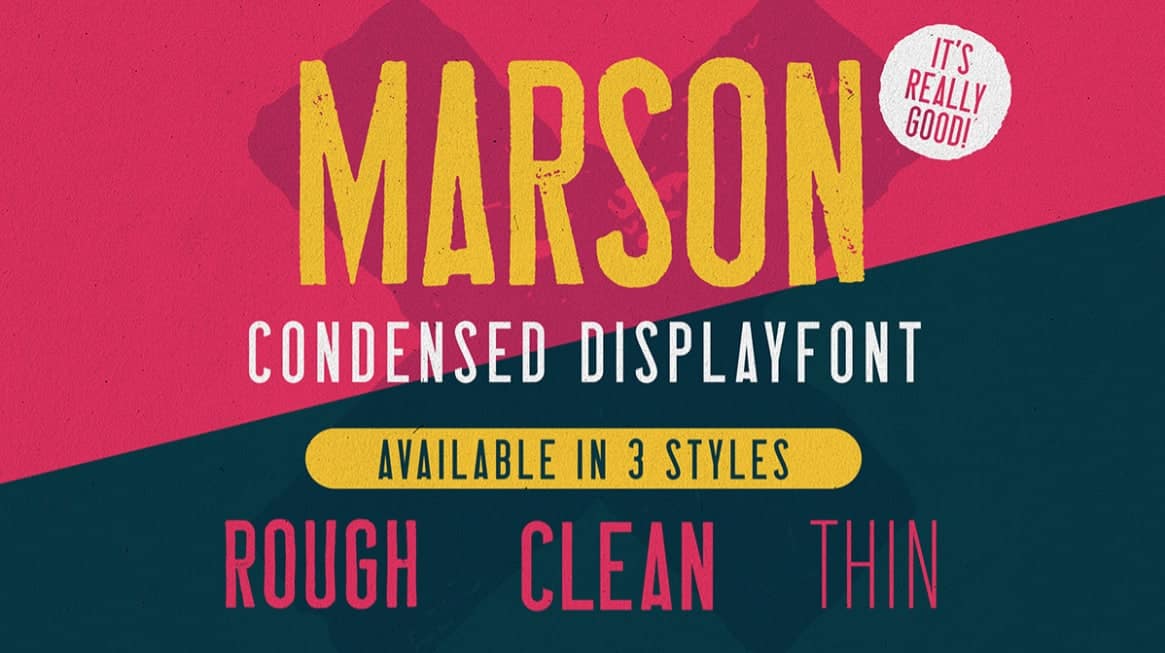 MARSON Free font - Pixellogo