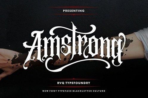 Amstrong Free font - Pixellogo