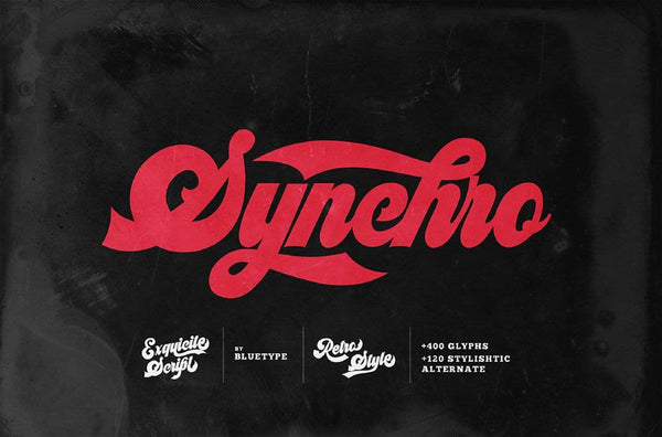 Syncrho Free font - Pixellogo