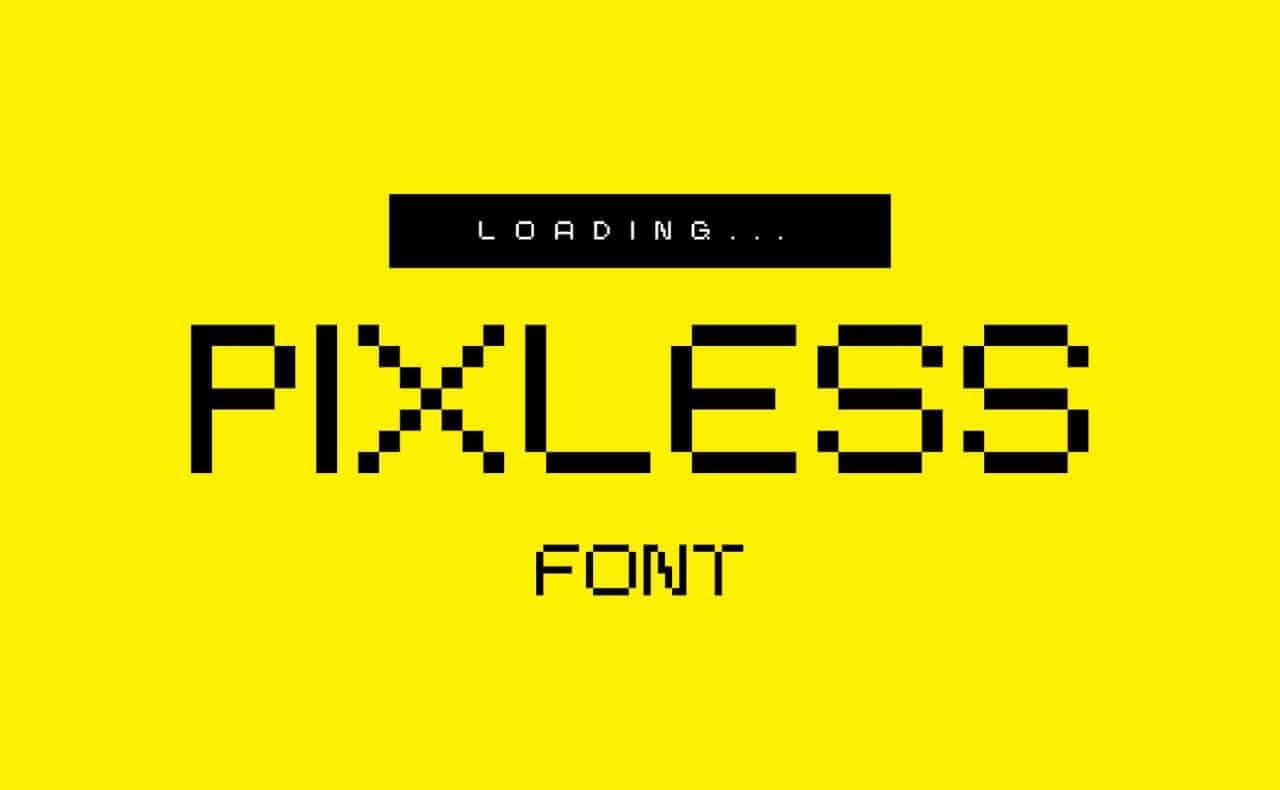 Pixless Free font - Pixellogo