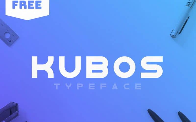 Kubos Display Free Font - Pixellogo