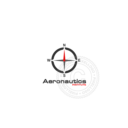 Aeronautics Compass - Pixellogo