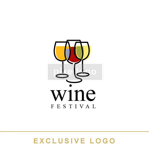 Wine Shop Logo - wine glasses, wine festival