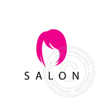 Hair Salon logo - Pink Hair - Pixellogo