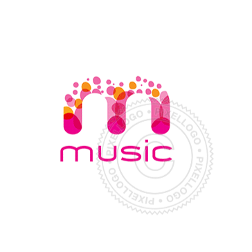 Music Logo - M Bubble Logo - Pixellogo