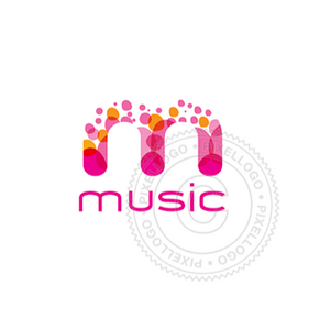 Music Logo - M Bubble Logo - Pixellogo