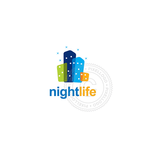 Downtown Night Life - Pixellogo