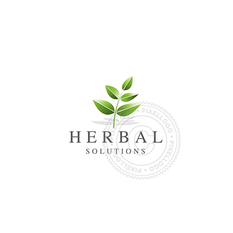 Herbal Leaf Branch - Pixellogo