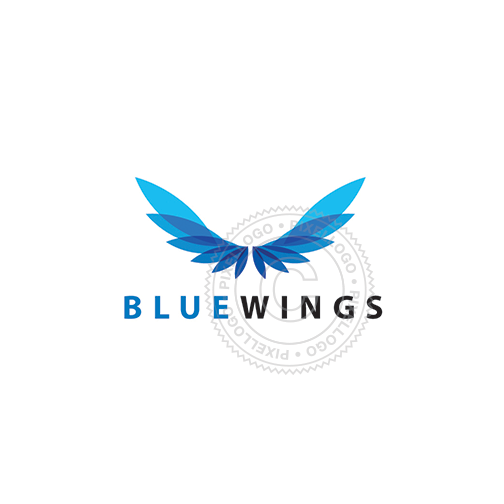 Blue wings - vector logo concept illustration. Design element. Stock Vector  by ©serkorkin 66174015