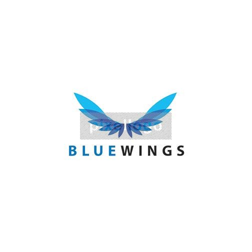 Blue Wings logo - Pixellogo