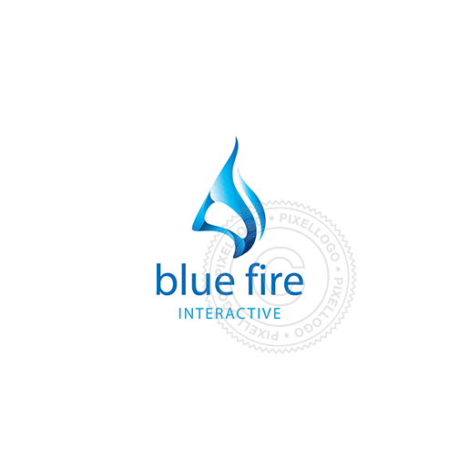 Blue Flame Logo - Pixellogo