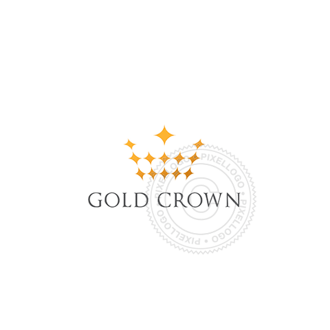Golden Diamond Crown - Pixellogo
