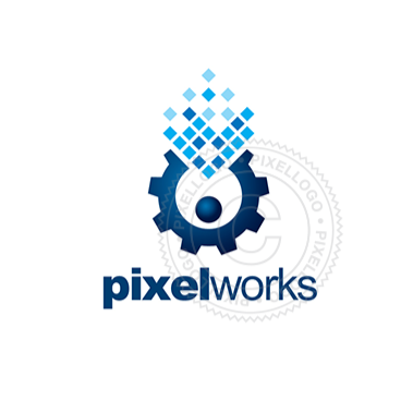 Pixel Logo - Pixel Graphics - Gear man