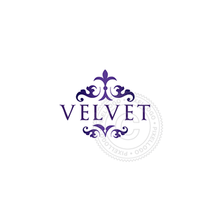 Velvet Floral Emblem - Pixellogo