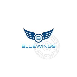 Blue Wings - Aviation - Pixellogo
