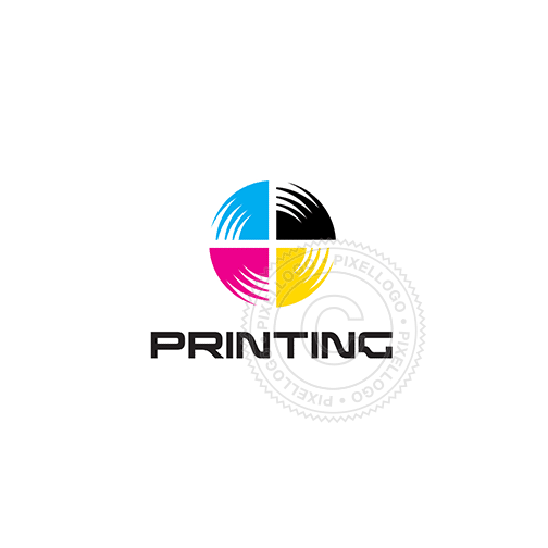 Digital printing logo design template logo Vector Image