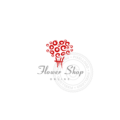 Aroma Flower Shop - Pixellogo