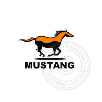 Mustang Logo - Running horse - Pixellogo
