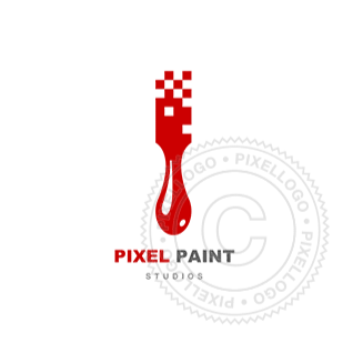 Digital Paint Logo - Pixellogo