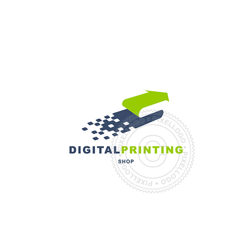 Digital printing logo design template. Logo for print shop polygraph and  print factory. Vector illustration. 22191722 Vector Art at Vecteezy
