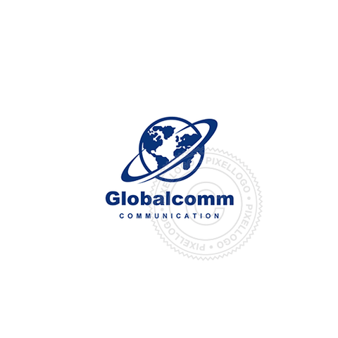 GloBal comm - Pixellogo