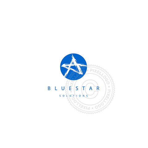 Blue Star - Pixellogo