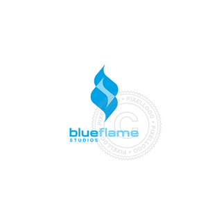 Blue Flame - Pixellogo