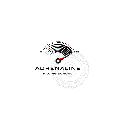 Speed Odometer Racing Logo - Pixellogo