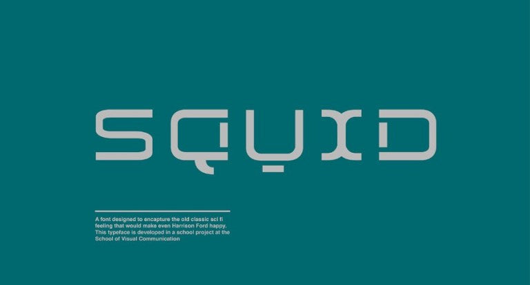 Squid Display Free Font - Pixellogo