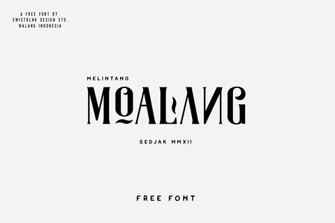 Moalang Melintang Free Font - Pixellogo